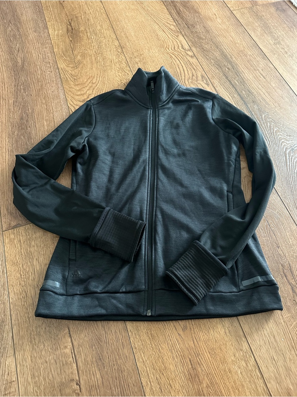 Adidas Black Full-Zip Bomber Jacket